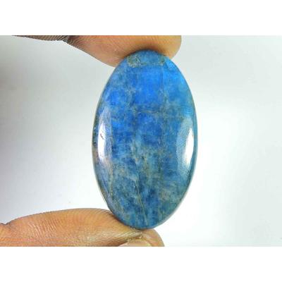 51Cts Genuine Neon Blue Apatite Oval Crystal Cabochon Loose Gemstone 21X37MM SK-2106