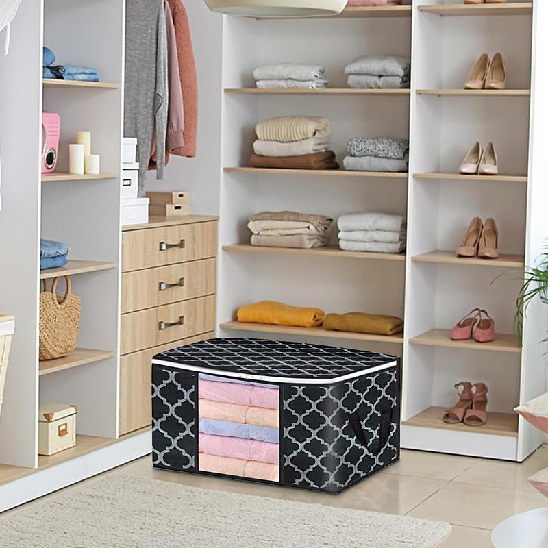 Blanket Storage Bags With Zipper Foldable Bedding Container Large Pillow Bin For Clothes Blankets Comforters Bedding Sets Sturdy