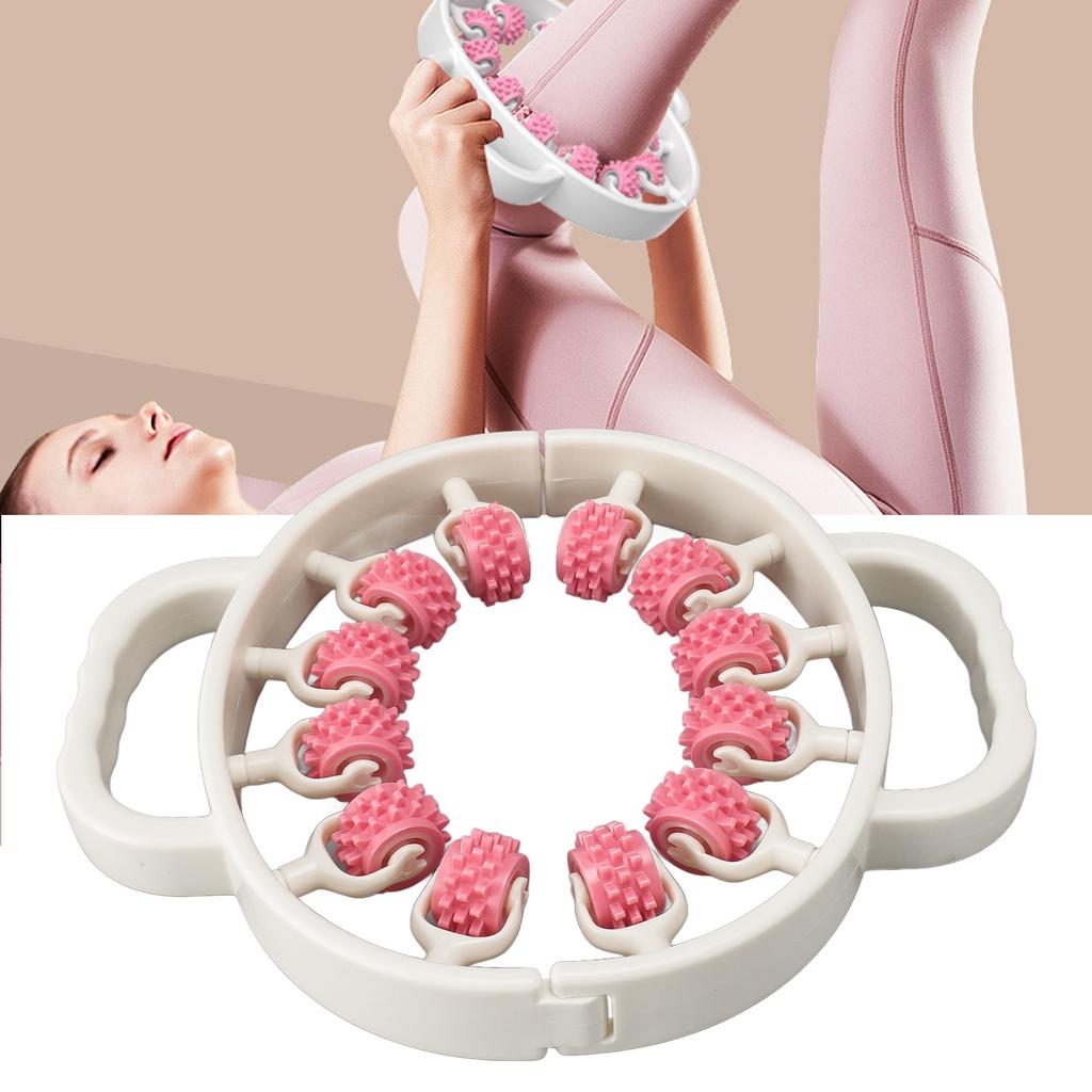 Beinklemme Massager Muskelroller Multifunktional Linderung von Schmerzen Kreisförmige Oberschenkelklemme Massage roller für Beine Pink