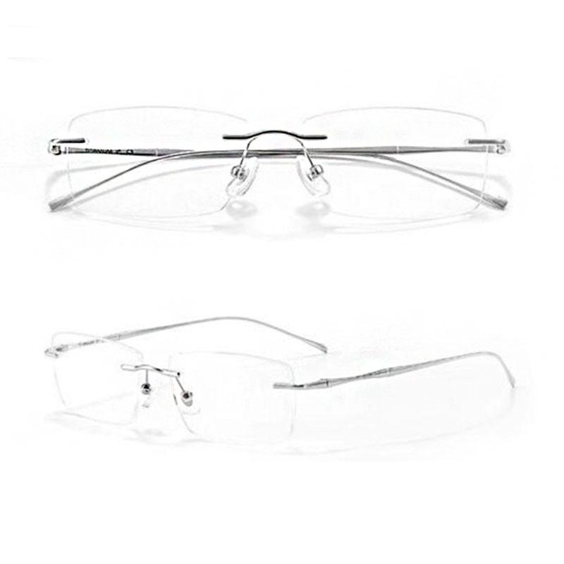 Popular Frameless Elegant Women's Myopia Glasses Ultra Light Neutral Gold Wire Small Frame Anti Blue Light Glasses
