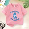 Bears Childrens Clothing Summer Pure Cotton Tshirts for Boys and Girls Fun Cartoon Style Versatile Shortsleeved Tops