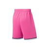 Li Ning Professional Basketball Series Logo Print Striped Round Neck Basketball Vest And Shorts Set Men Sportswear Dujian-Pink AATS003-13