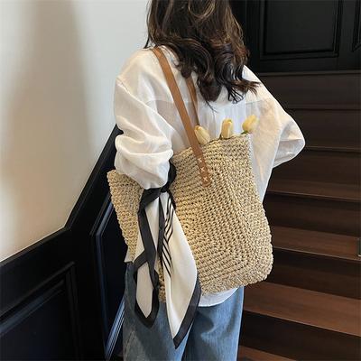 Summer Large-capacity Straw Woven Bag Women's Underarm Bag  New Fashion Woven Tote Bag Simple Shoulder Bag