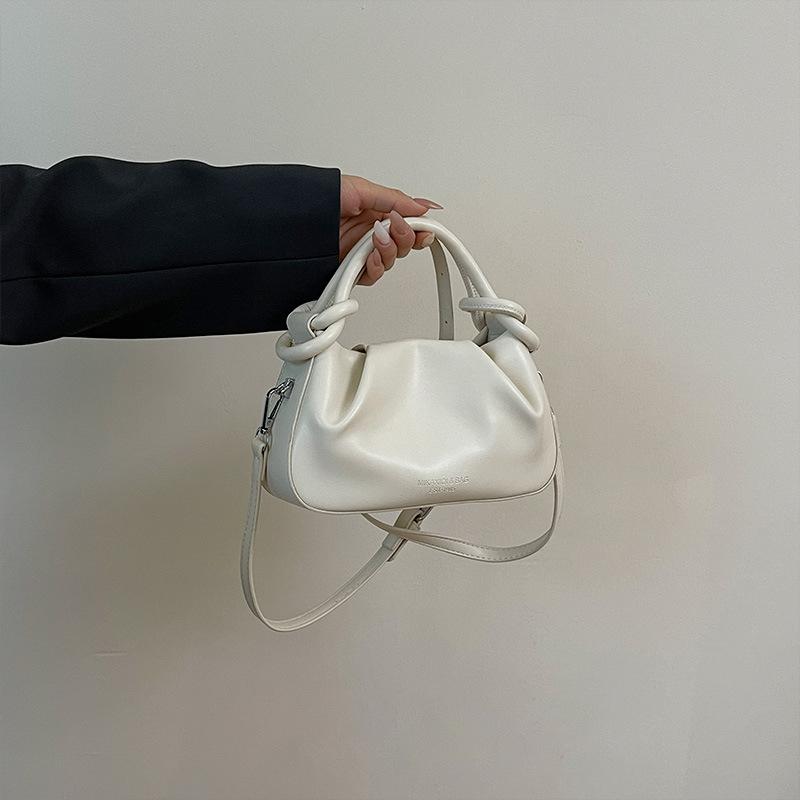 High-end niche bag women's new summer versatile messenger bag fashionable portable pleated small bag