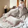 Cotton Bedding Four-piece Rose Printing Skin-friendly Breathable Comfortable Quilt Cover Bed Sheet Pillowcase Kit