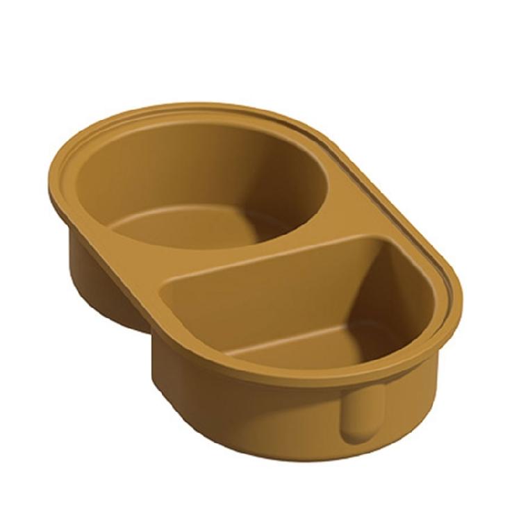 Portable 2 Section Sauce Container Convenient Food Storage Box For Dips And Small Snacks Lunch Box