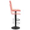Bar Stool Set of 2 Pink Velvet