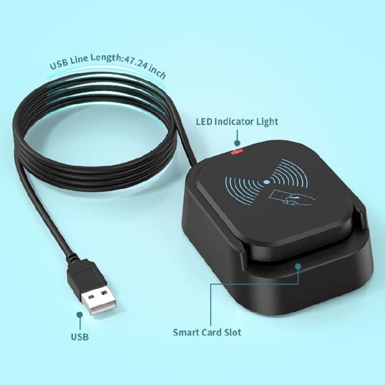 Portable Nonslip Base Card Reader USB Powered Suitable for Seamless Operation with LED Indicator Efficient Data Transfer