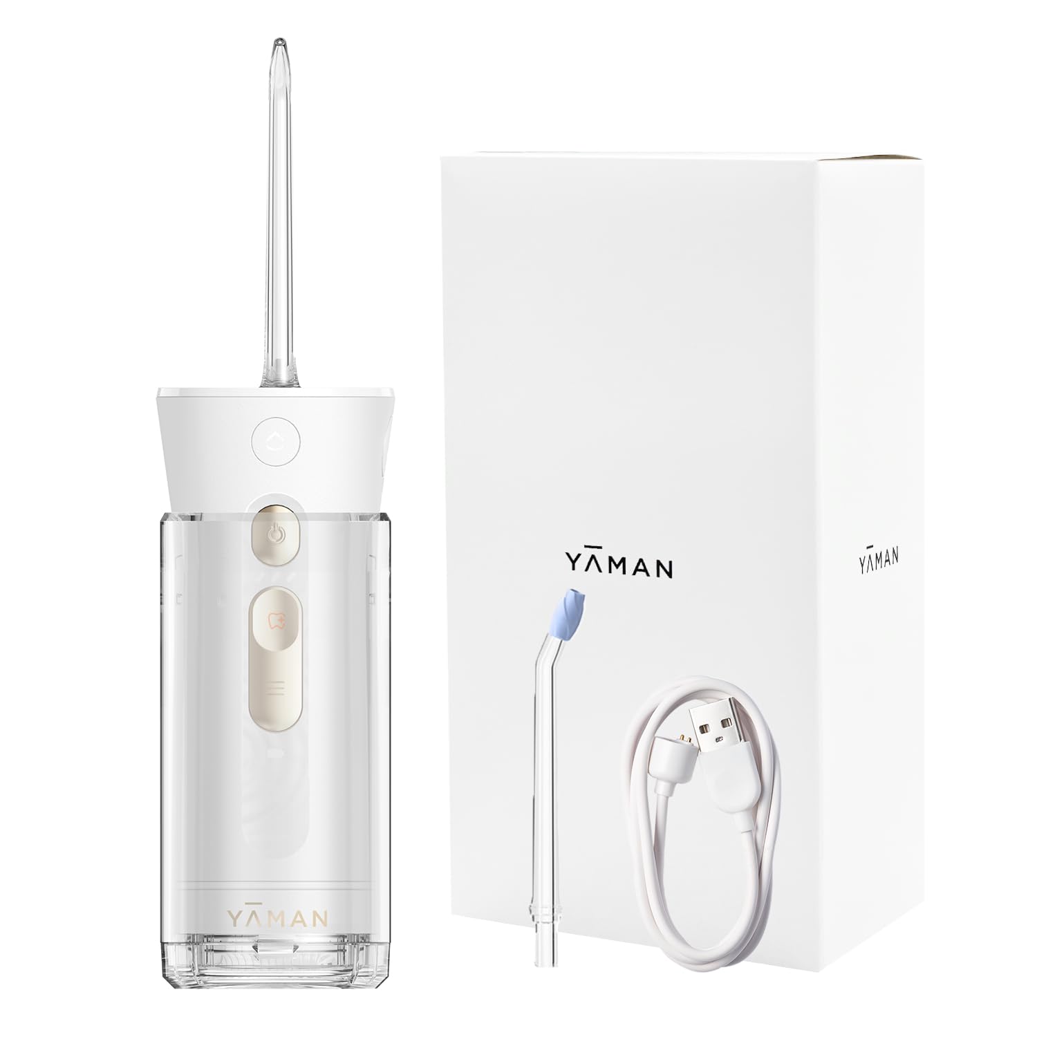 

Jet Washer Jet Floss Mini Oral Irrigator White with Sticker YA-MAN YOI-1000W-1AM белый