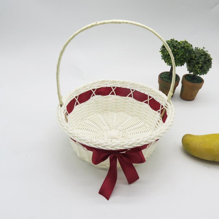 Woven Vine- Handheld Storage Basket Flower Basket One Size винный