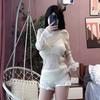 Korean Swimsuit Female Student Sexy Blouse Covers Belly To Show Slimming Split Three-piece Set Conservative Small Chest High Waist Quick-drying