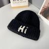 Korean Style All match Knitted Hat Warm Ear Protection Pullover Hat for Women Autumn and Winter Personalized Cold Hat Thickened Plush Hat Small Face
