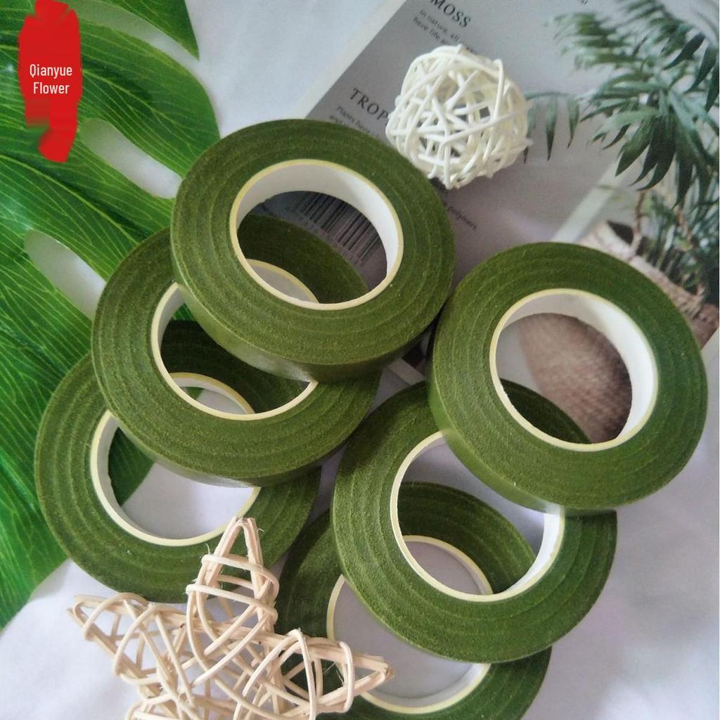 Green Floral Stem Twist Tie Tape, 28 Meters, DIY Artificial Flower Tape