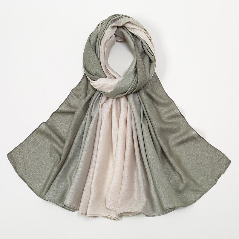 Zifeng OME Hot Trend Gradient Color Combination New Bright Polyester Malai Indonesian Headscarf