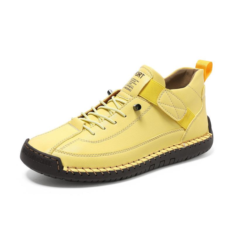 Flat Bottom Casual Shoes Women's Style Round Toe Ultra Leather Material Comfortable Insole Anti Slip Rubber Outsole