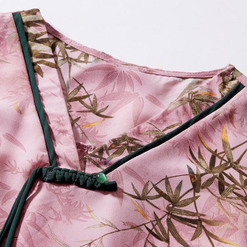 Pasiter New Chinese Style Printed Chiffon Two-Piece Set