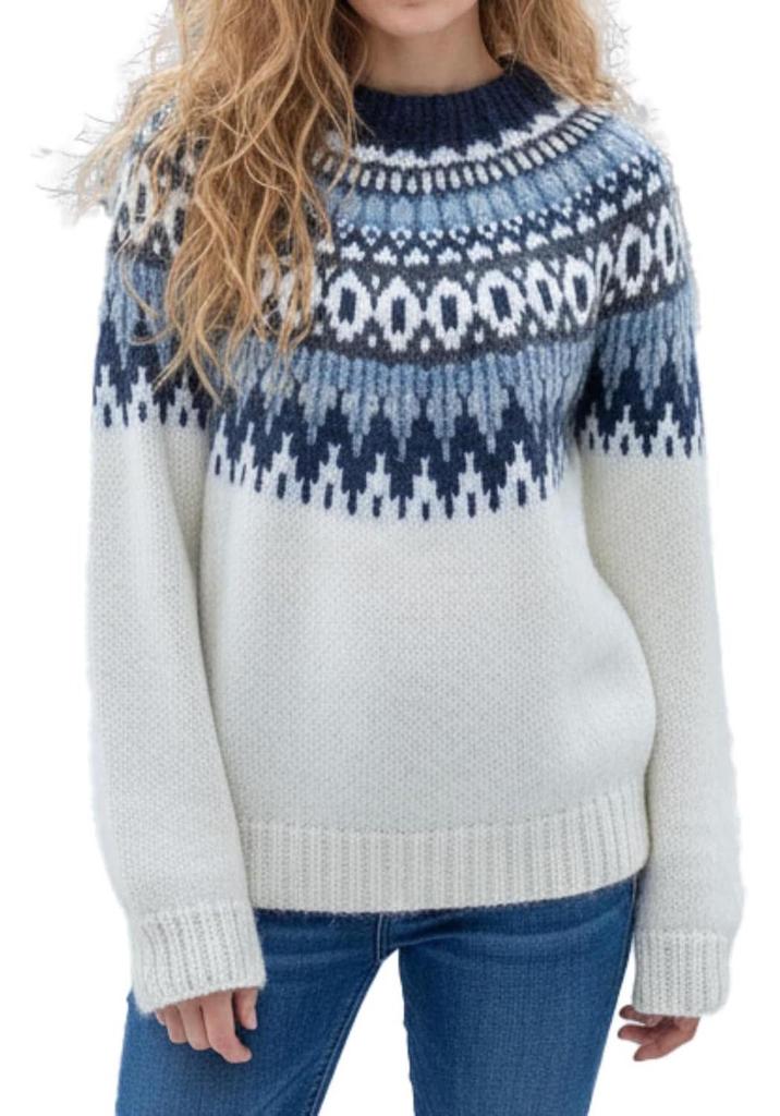 Women's 2026 American Style Color Block Sweater - Trendy Fashion Knitwear