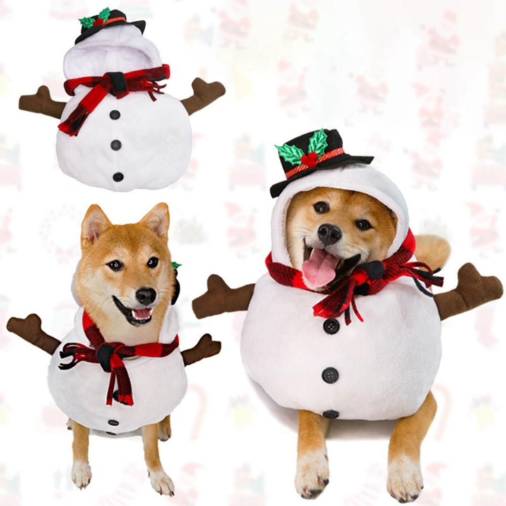 Dog Christmas Clothes Pet Standing Snowman Costume Pet Cosplay Costumes