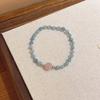Aquamarine Fresh Zircon Flower Crystal Beaded Bracelet Light Luxury Premium Bracelet Bracelet Exquisite Niche Jewelry