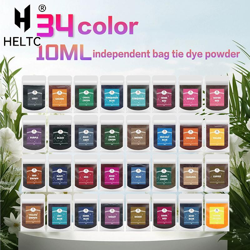 34Colors Available 10g Fabric DIY Tie Dye Powder Color Change Free Cooking Color Dye For Fabric Bag Clothes Suit Decorating