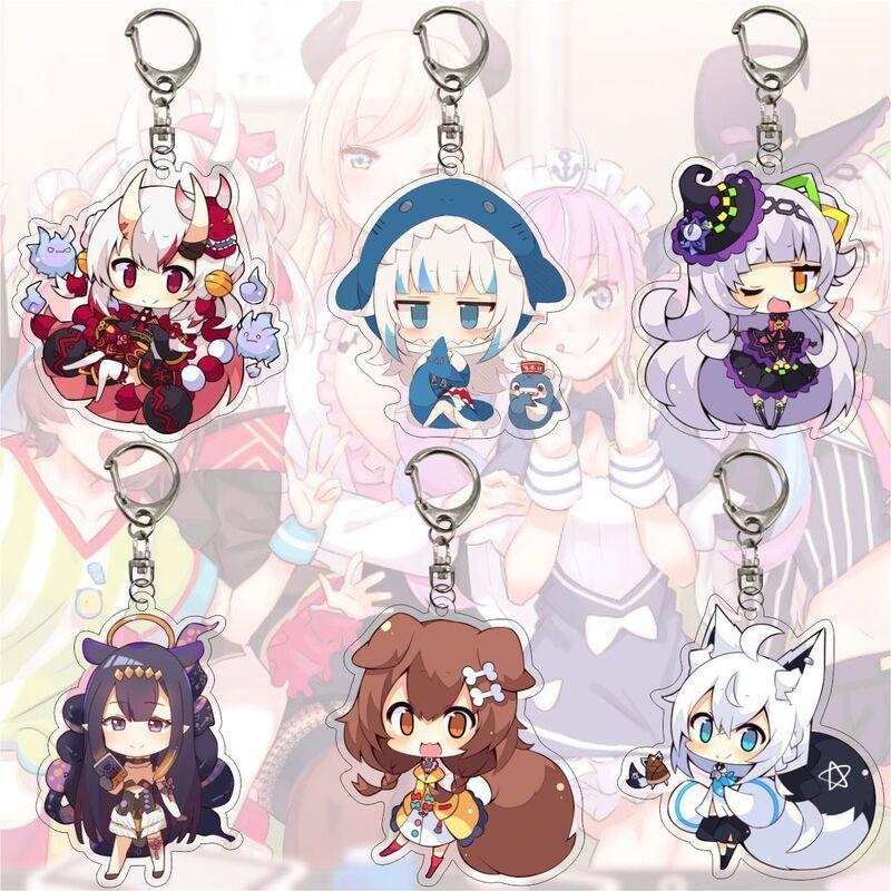 Stunning Hololive Vtuber Keychain Featuring Gawr Gura Mori Usada Fubuki Suisei For Anime Fans