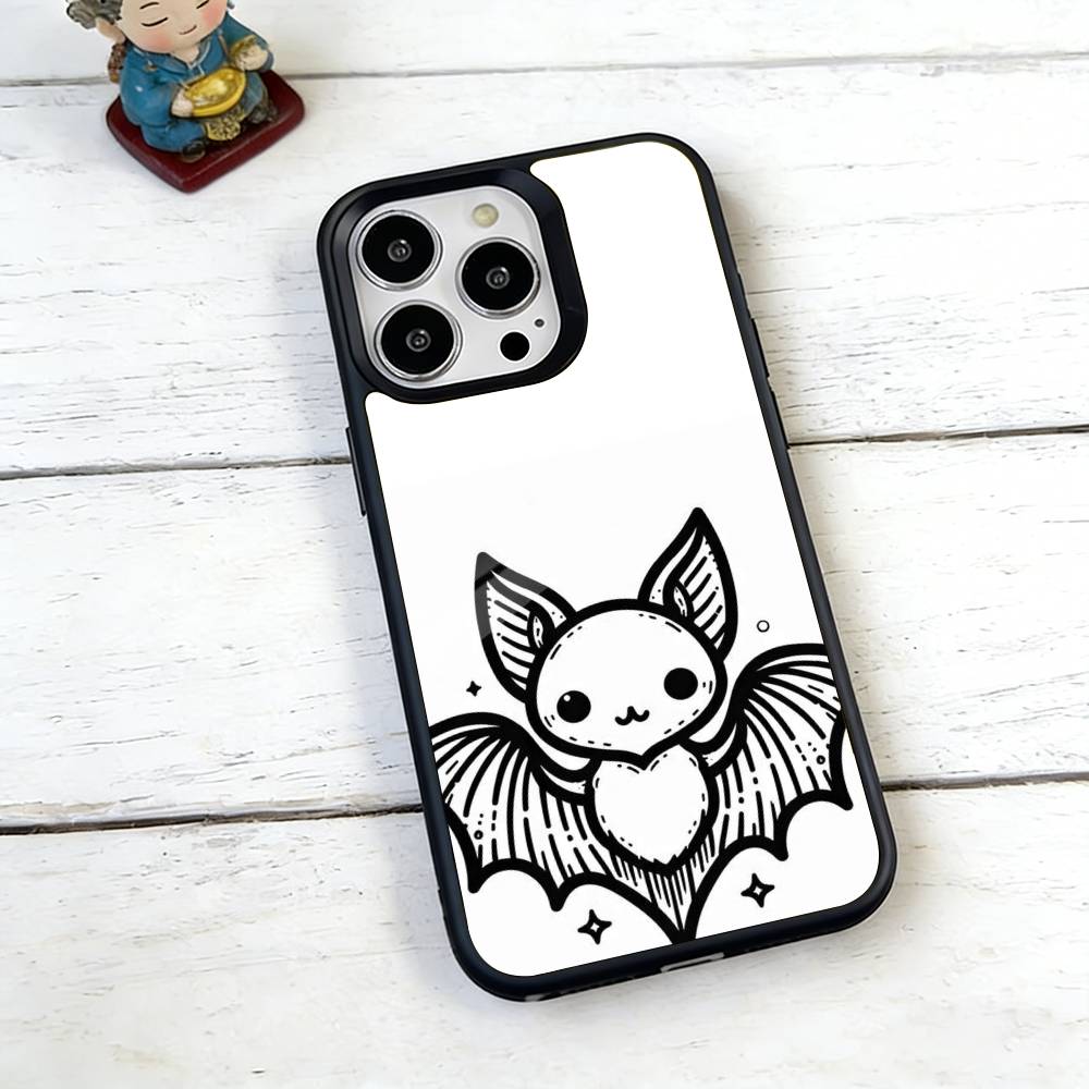 Sweet Bat Phone Case For iPhone17,16,15,14,13,12,11 Plus,Pro Magnetic with Magsafe Wireless Charging