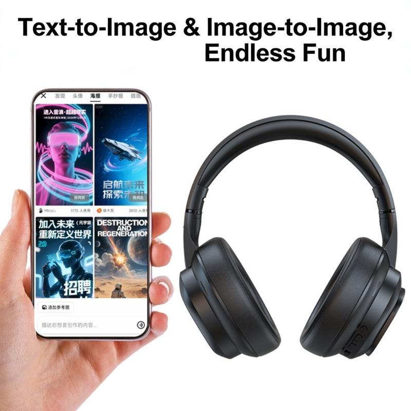 KI-Übersetzung Bluetooth-kompatible Kopfhörer Echtzeit-Anzeige für mehrsprachige Kommunikation Over-Ear-Headsets