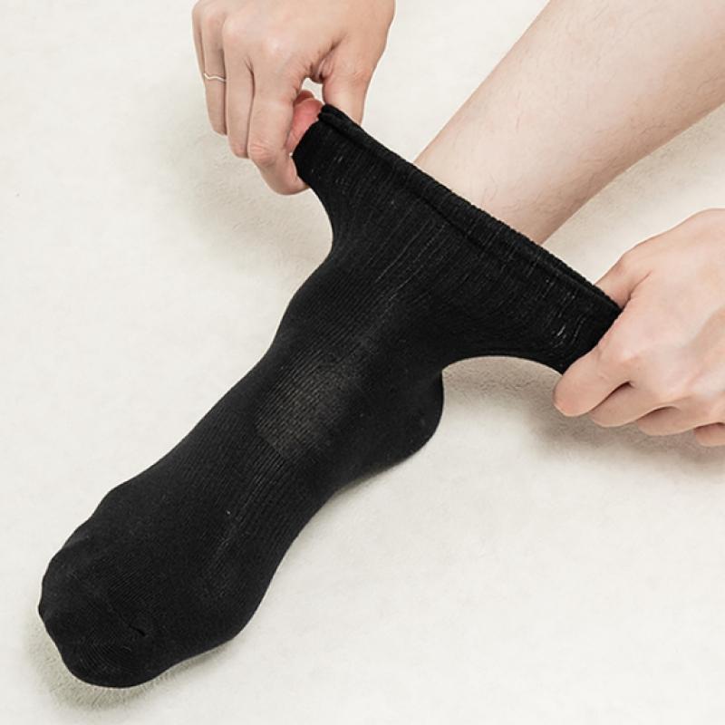 DaiSo Men S Ribbed Mid Thigh SockS Black 4 pairS
