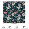 Spring Floral Print Shower Curtain Waterproof Fabric With Rod Pocket For Bathroom Decoration In Various Colors (Size72X84)