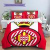 Girona FC Football Club  Pattern Bedding Quilt Set  Home Decoration  Gift (1 * duvet cover + 2 * pillowcase  without core)