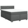 Maison Exclusive - Sommier à lattes de lit avec matelas Gris foncé 140x190cm Tissu