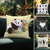 Fantasy Black and White Animal Patterns Pillow Case Comfort Sofa Bed Silky Elegant Invisible Zipper Decorative Cushion Cover