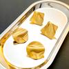 Nieuwe Geplooide Geometrische Oorbellen van Roestvrij Staal voor Vrouwen Verguld Retro Glanzende Onregelmatige Oor Accessoires Mode Sieraden