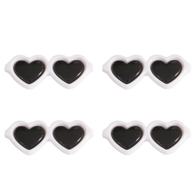 10pcs/bag Acrylic Heart-Shaped Glasses DIY Crafts To Make Jewelry Accessories