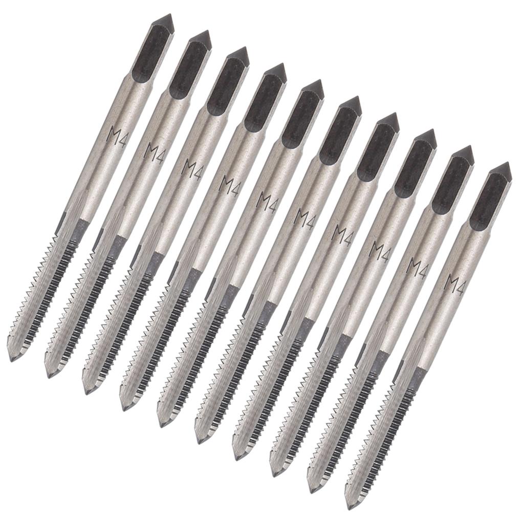 10Pcs Metric Tap Manual M4 Carbon Steel Hardware Machine Tools Industrial Supplies
