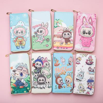 Cartoon Labubu Wallet Student Card Holder Coin Purse Cute Portable Coin Storage KTY