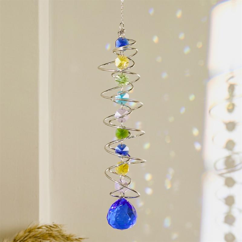 3D Tailwinds Rotating Crystals Ball Suncatchers Rotating Stabilizers Hangings Decorations for Window Tree Wall Indoor Outdoor