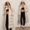Winter new hooded padded coat women's long knee warm padded jacket women's jacket tide