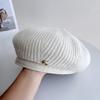 Literary and retro black wool beret women's autumn and winter versatile face small painter hat warm pumpkin hat