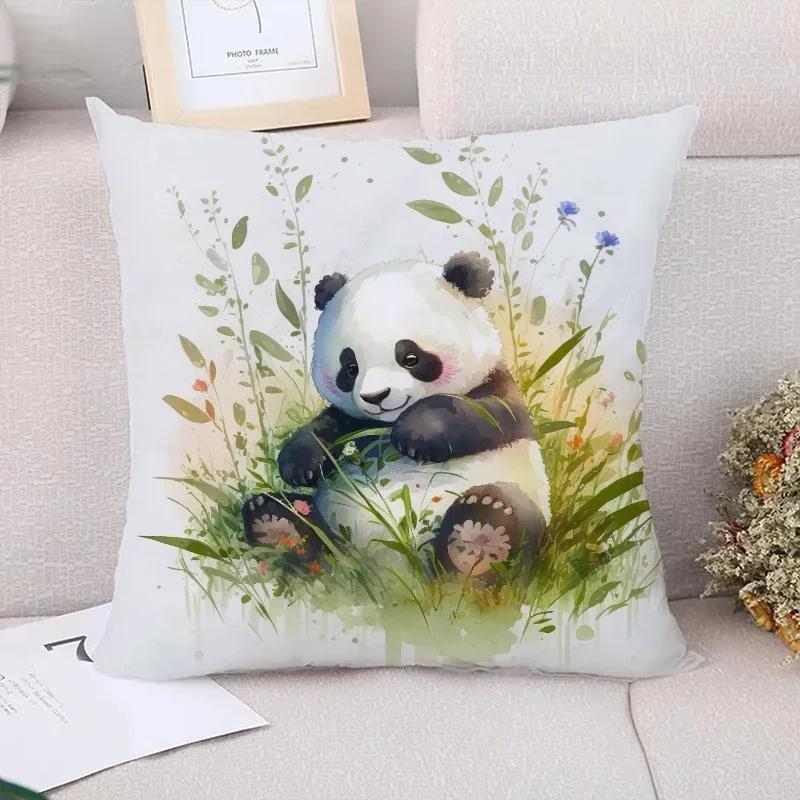 Kawaii Panda Decoration Living Room Bedroom Bed Cushion Cover Decorative Pillowcases  Cushions for Decorative Sofa Pillow