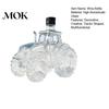 Alcohol Storage With Airtight Seal Tractor Shaped Whiskey Glass Decanter, 300ML Wine Bottle with Lid, Clear Flask Home Bar Decorative for Spirits,