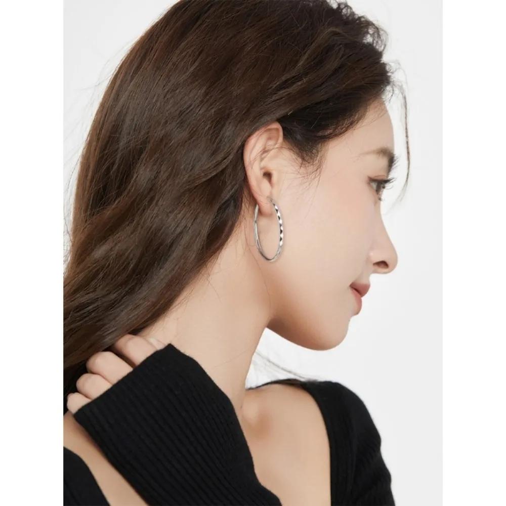 Women's Round Earring, New Collection  Big Hoop Earrings Fashion Women Zircon
