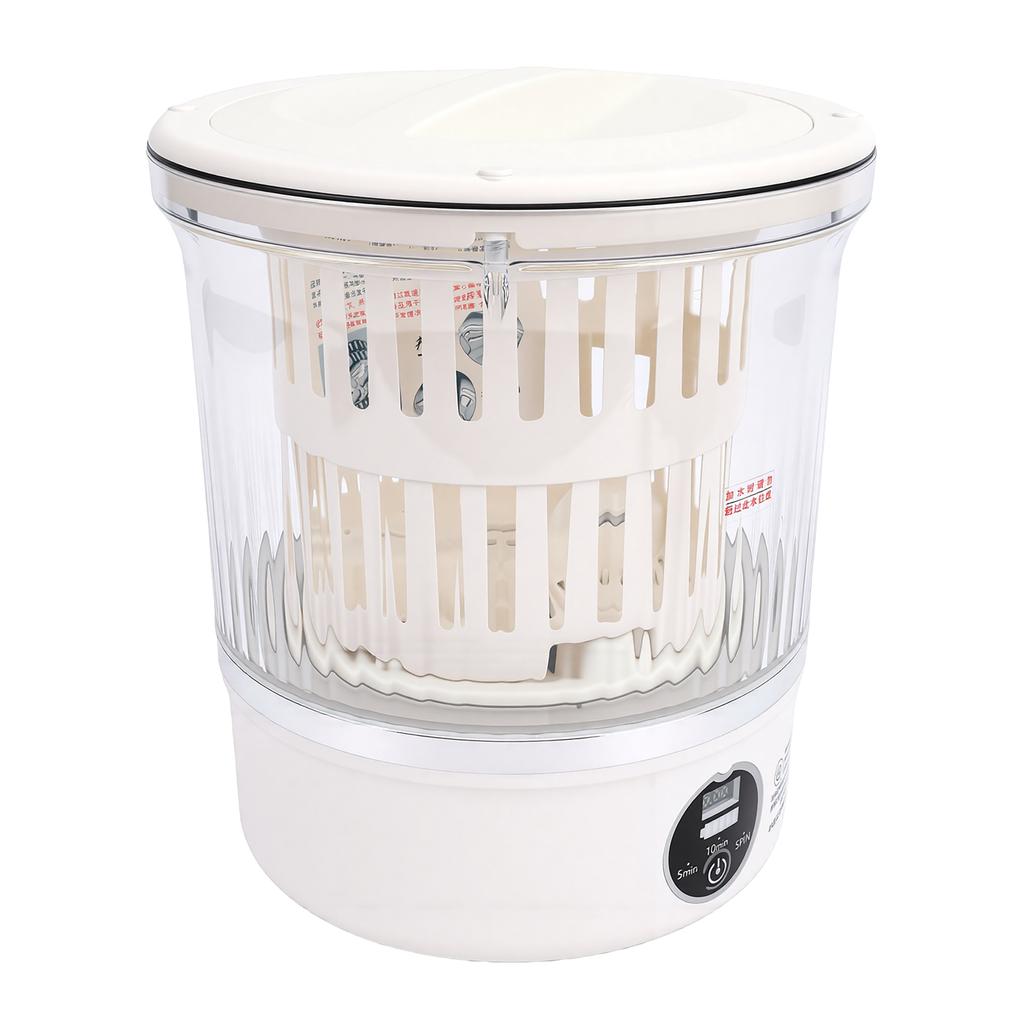 Underwear Washing Machine 3L Rechargeable Cordless Underwear Washer with Spin Basket Drain Outlet for RV Camping