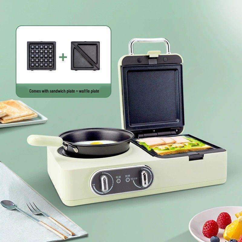 Versatile Breakfast Station: Steamer, Boiler, Fryer, Griller, Sandwich Maker & Noodle Cooker