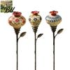 Wildtier-Anziehende Rasendekoration Kolibri-Futterspender Gartenstecker, Vintage Keramik-Futterspender, Blumen-Fütterungsöffnung, Blumiger Vogelnektar für den Außenbereich
