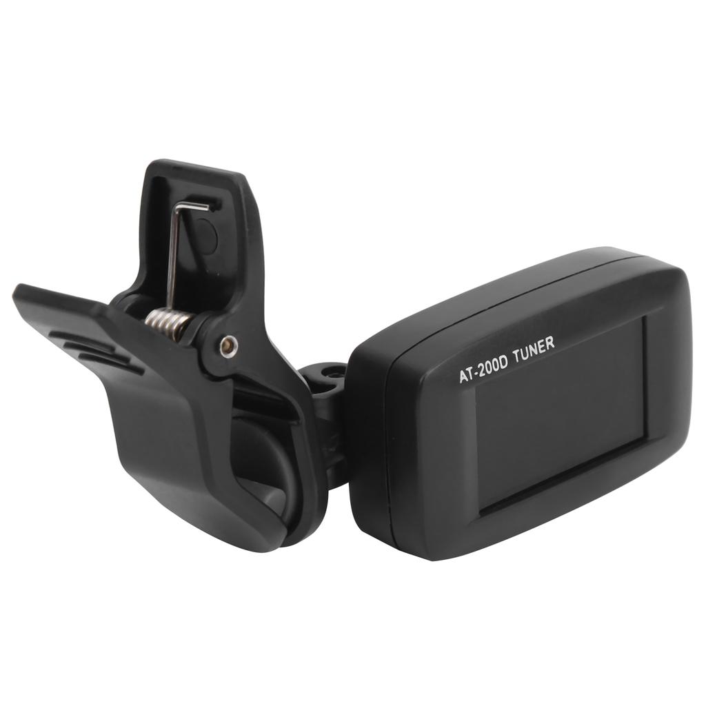 AROMA Digitales Gitarrenstimmgerät Chromatisches Gitarren-Bass-Ukulelen-Musikinstrumentenzubehör AT-200Schwarz