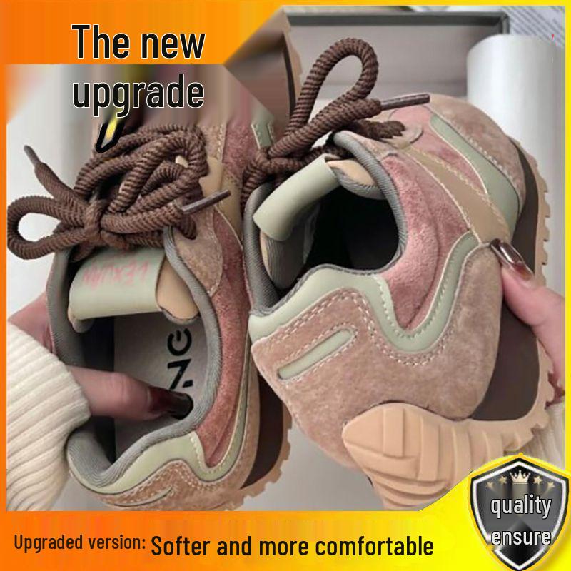 

2025 Женские немецкие кроссовки: Маленькие, на толстой подошве, увеличивающие рост повседневные спортивные туфли для осени/зимы 40