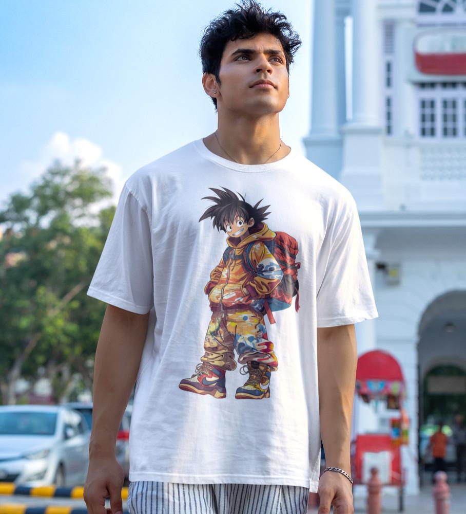

Goku Kid Street Style Dragon Ball Vegeta Herren Bio T-Shirt Baumwolle 2XL