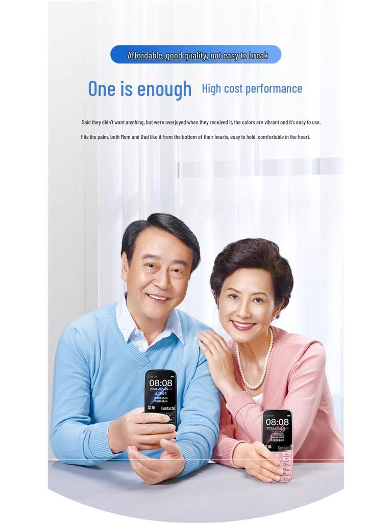 4G Mini Phone: New Style for Students, Elderly, and Kids, with Long Standby Time and Internet Addiction Prevention.