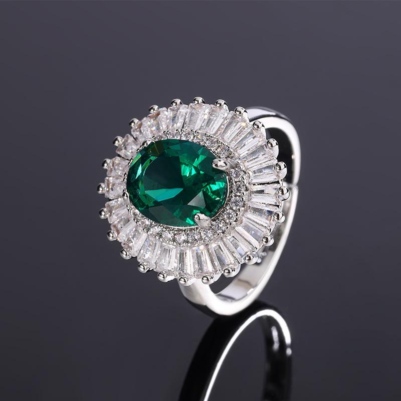 Light Luxury Jewelry, Needles, Zircon, Stone Earrings, Peacock, Emerald, Water Drop Necklace, Colored Gemstones, Pigeon Blood Red Rings